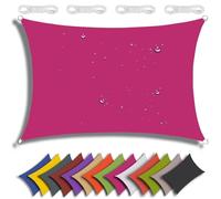 Tenda parasole rettangolare, 5 x 7 m, protezione UV 95% per giardino, esterni, terrazza, feste, pergolati, balconi, baldacchino con rose rosse per bloccare la luce solare