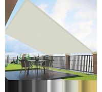 Tenda parasole rettangolare, 6 x 8 m, con occhielli e corde, traspirante, per patio, giardino e esterni, protezione UV, facile installazione