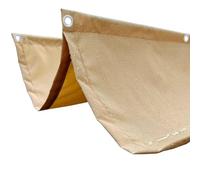 Tenda parasole rettangolare a prova di acqua, retrattile, con filo scorrevole, per esterni, patio, tenda di ricambio (giallo suolo, 1,2 x 4 m)