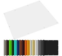 Tenda parasole rettangolare con occhielli, 0,5 x 1 m, impermeabile, resistente ai raggi UV, Ripstop, con corde fisse, per esterni, patio, campeggio, colore bianco