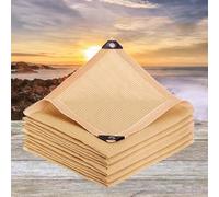 Tenda parasole rettangolare con occhielli, 150.400 cm di larghezza, senza fori, impermeabile, per esterni, serra, protezione solare (7 x 8 m)