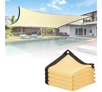 Tenda parasole rettangolare con occhielli, facile da installare, per patio, balcone, piscina e serra, traspirante, 7 x 9 m, senza fori