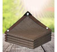 Tenda parasole rettangolare da 3 x 4 m, colore marrone, per esterni, impermeabile, per patio, giardino, terrazze e piscine, ideale per la sicurezza e il comfort del sole