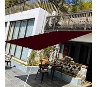 Tenda parasole rettangolare impermeabile, 1,4 x 2,2 m, protezione UV 98%, per esterni, per pergola, giardino, terrazza, balcone, include 4 corde, colore vino rosso