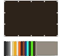 Tenda parasole rettangolare, impermeabile, 1,6 x 2,4 m, protezione UV 95%, con fascette, per balcone, giardino, piscina, colore marrone
