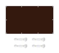 Tenda parasole rettangolare, impermeabile, 1,6 x 3,4 m, protezione UV al 98%, perfetta per cortili e giardini, include kit di installazione, colore marrone