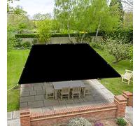 Tenda parasole rettangolare, impermeabile, 1,6 x 3,6 m, blocco UV al 98% con occhielli in metallo, 50 cm, baldacchino per esterni, per patio, terrazza, giardino, prato, corda inclusa, colore nero