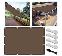 Tenda parasole rettangolare impermeabile, 1,8 x 10 m, protezione UV, resistente alle intemperie, diverse dimensioni e colori, include corde di fissaggio per giardino, patio, balcone, soluzioni