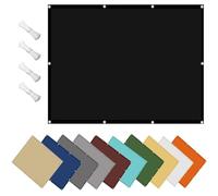 Tenda parasole rettangolare impermeabile, 1,8 x 2,4 m, protezione UV, resistente alle intemperie, antivento, con occhielli, per giardino, patio, balcone, copertura per baldacchino nero