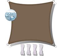 Tenda parasole rettangolare impermeabile, 1,9 x 1,9 m, protezione UV, facile installazione, con cinghie, perfetta per campeggio, patio, giardini e terrazze