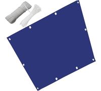 Tenda parasole rettangolare, impermeabile, 1 x 1,5 m, resistente ai raggi UV, resistente alle intemperie, multiuso, per campeggio, patio, piscina, blu scuro, con corda inclusa