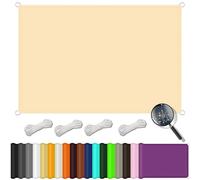 Tenda parasole rettangolare, impermeabile, 1 x 1 m, resistente alle intemperie, protezione dai raggi UV, per giardino, patio, balcone, 100% PES, protezione solare per esterni, colore beige