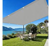 Tenda parasole rettangolare, impermeabile, 2,5 x 3,5 m, protezione UV al 95%, con occhielli, perfetta per balcone, patio e giardino, colore: grigio chiaro