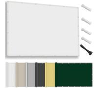 Tenda parasole rettangolare impermeabile, 2,5 x 5 m, protezione UV per patio, resistente alle intemperie, installazione senza fori, rete parasole 100% poliestere con occhielli