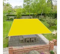Tenda parasole rettangolare impermeabile 2023, 1,8 x 1,8 m, blocco UV, per esterni, balcone, patio e giardino, resistente, 100% poliestere, con corda inclusa, colore crema