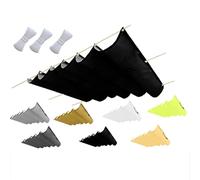 Tenda parasole rettangolare impermeabile 2025, per patio, giardino, pergola, uso esterno, tessuto di protezione UV nero (1,2 x 8 m)