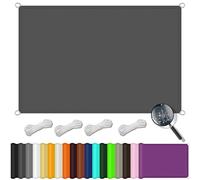 Tenda parasole rettangolare impermeabile, 3,5 x 4,5 m, resistente ai raggi UV, per patio, balcone e giardino, 100% PES, grigio scuro, resistente alle intemperie, copertura di protezione esterna