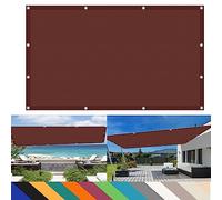 Tenda parasole rettangolare impermeabile, 3,5 x 6,5 m, in poliestere, resistente alle intemperie, per patio e giardino, protezione dal vento con corde di montaggio, colore: rosso vino