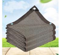 Tenda parasole rettangolare impermeabile, 3 x 4 m e 5 x 5 m, copertura per patio, colore marrone, con occhielli, ideale per pergola terrazza e giardino