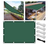 Tenda parasole rettangolare impermeabile 4,5 x 5,6 mUV resistente ai raggi UV per balcone, giardino e terrazza, parasole colorato con occhielli e corde per la massima protezione
