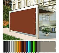 Tenda parasole rettangolare impermeabile, 5,5 x 6,5 m, resistente ai raggi UV, per patio, giardino, campeggio, terrazza e terrazza, colore rosso ruggine per la massima protezione solare