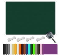 Tenda parasole rettangolare, impermeabile, 5,5 x 9 m, resistente ai raggi UV e alle intemperie, 100% PES, per balcone, patio e giardino, colore verde scuro, protezione esterna