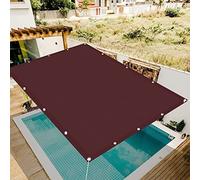 Tenda parasole rettangolare impermeabile, 5 x 6 m, protezione UV, per patio, giardino, cortile, resistente, con 4 corde per una facile installazione