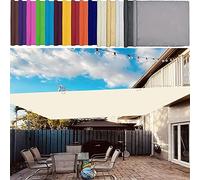 Tenda parasole rettangolare impermeabile per balcone, 2 x 5,5 m, protezione solare opaca con corde di montaggio, ideale per giardino, patio e uso esterno, bianco caldo