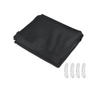 Tenda parasole rettangolare, impermeabile, per patio, giardino, terrazza, protezione UV al 98%, con corda spessa, colore nero, 2 m, 3 m, 4 m, 5 m, 6 m