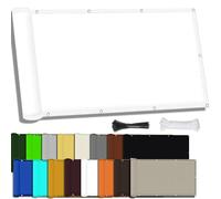 Tenda parasole rettangolare, impermeabile, protezione UV 95%, per patio e giardino, 2 x 4 m, include 1 corda da 1 m (blu)