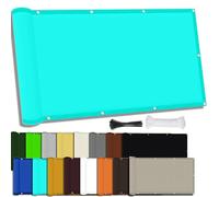 Tenda parasole rettangolare, impermeabile, protezione UV 95%, per patio e giardino, 4 x 4 m, include 1 corda da 1 m (blu)