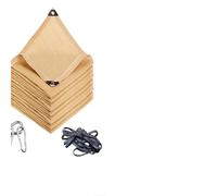 Tenda parasole rettangolare, impermeabile, protezione UV al 95%, traspirante, con ganci e corda, 4 x 17 m, ideale per esterni, patio, giardino e terrazza, colore beige