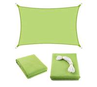Tenda parasole rettangolare, impermeabile, resistente ai raggi UV, antivento, in tessuto Oxford, per esterni, patio, giardino e ombrellone (4 x 6 m, verde)