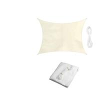 Tenda parasole rettangolare, impermeabile, resistente ai raggi UV, in poliestere Oxford, antivento, per esterni per patio e giardino (3 x 4 m, bianco) - Protezione solare antiossidante