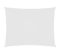 Tenda parasole rettangolare in tessuto Oxford bianco, 5 x 7 m, resistente ai raggi UV, impermeabile, per giardino, balcone, parco giochi e terrazza, protezione solare
