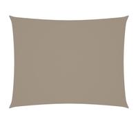 Tenda parasole rettangolare Oxford 6 x 8 m, color tortora, resistente ai raggi UV, impermeabile, per giardino, patio, balcone, area giochi all'aperto, protezione solare