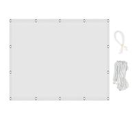 Tenda parasole rettangolare per esterni, 4,5 x 7 m, traspirante, protezione UV, impermeabile, colore bianco, perfetta per terrazze, giardini, ponti e piscine