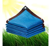 Tenda parasole rettangolare per giardino, 90% di protezione UV, con occhielli blu, per serre e piante da esterno, 9 x 9 m, protezione dalla luce solare