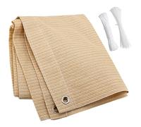 Tenda parasole rettangolare, permeabile, con occhielli, isolamento termico durevole e resistente agli strappi, blocco UV al 90%, per patio, terrazza, recinzione, schermo per la privacy