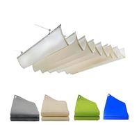 Tenda parasole rettangolare, protezione UV al 95%, per giardino, patio, terrazza e pergola, 1 x 17 m, con corda per una facile installazione, colore: grigio