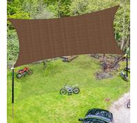 Tenda parasole rettangolare resistente, 2,5 x 2,5 m, colore marrone, per pergola esterna, prato e giardino, protezione UV al 98%, soluzione ombreggiante per esterni permeabile all'acqua