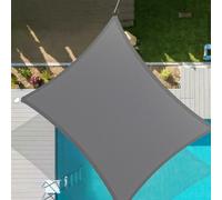 Tenda parasole rettangolare, resistente, 4 x 7 m, colore grigio, per esterni, patio, giardino, pergola e posto auto coperto, 90% protezione dai raggi UV, permeabile all'acqua, ideale per il relax in