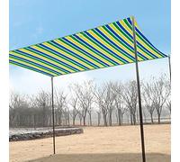 Tenda parasole rettangolare, resistente in HDPE, resistente ai raggi UV, per uso esterno, giardino, cortile, patio, design a strisce, colore B, dimensioni 4 x 6 m