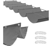 Tenda parasole rettangolare retrattile, impermeabile, protezione dai raggi UV, per uso esterno (grigio, 1,5 × 9 m), perfetta per terrazze, terrazze e giardini.