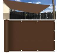 Tenda Parasole, Tenda Velo Sole 60 x 140 cm Idrorepellente, Anti Uv, Protezione Solare, Antistrappo Telo Ombra Oscurante, a Vela per Giardino, Pergola, Serra, Pollaio, Marrone