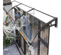 Tenda parasole trasparente in policarbonato per finestre e porte con staffa | Tenda da sole moderna per esterni per finestre, porte d'ingresso, patii e giardini; policarbonato con staffa in alluminio;