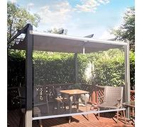 Tenda parasole trasparente per esterni, impermeabile, arrotolabile, in plastica, per patio e balcone, larghezza 85/105/125/145 cm, completa di ferramenta, protezione da sole e pioggia