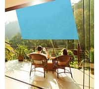 Tenda parasole traspirante, 3 x 3,2 m, impermeabile e ariosa, per balcone, giardino, uso esterno, con occhielli e corde, colore azzurro cielo