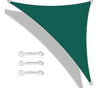 Tenda parasole triangolare, 3,6 x 3,6 m, protezione dai raggi UV, in tessuto impermeabile, per esterni, per giardino, patio, balcone, ideale per protezione solare e relax all'aperto