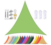 Tenda parasole triangolare, 3,6 x 3,6 x 3,6 m, impermeabile, protezione UV al 90%, per giardino, patio, esterni, con occhielli, colore verde
